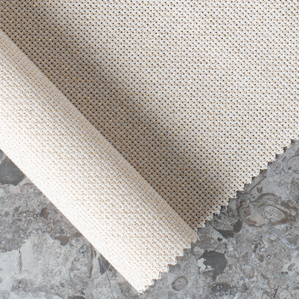 DMC Metallic Aida 38.1x45.7 cm Simli Etamin Kumaşı Bej - GD1440BX-5282 14 CT